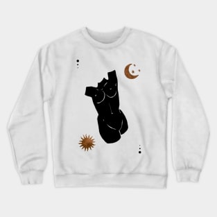 Astro Celestial Feminine Women Figure Prints Crewneck Sweatshirt